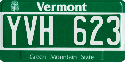 VT license plate YVH623