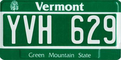 VT license plate YVH629