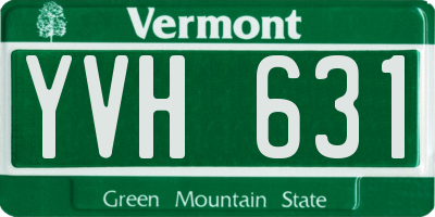 VT license plate YVH631