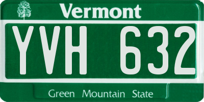 VT license plate YVH632