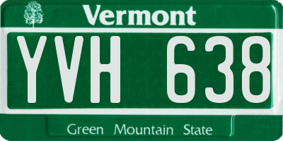 VT license plate YVH638