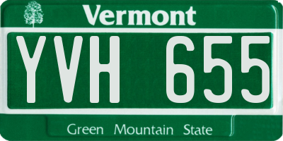 VT license plate YVH655