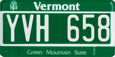 VT license plate YVH658