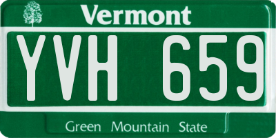 VT license plate YVH659