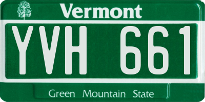 VT license plate YVH661
