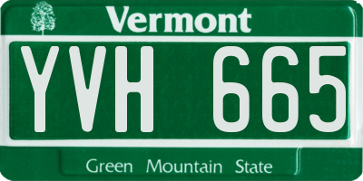 VT license plate YVH665