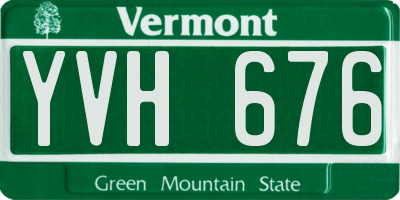 VT license plate YVH676