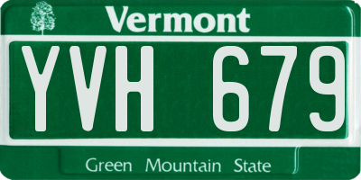 VT license plate YVH679