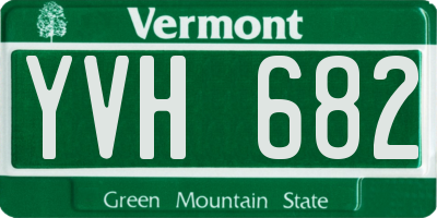 VT license plate YVH682
