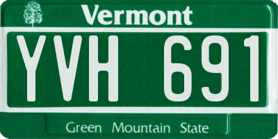 VT license plate YVH691