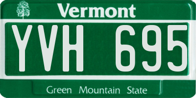 VT license plate YVH695