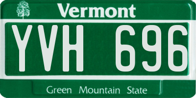 VT license plate YVH696