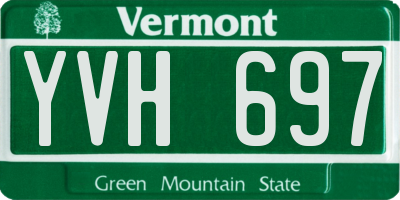 VT license plate YVH697