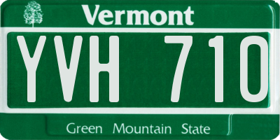 VT license plate YVH710