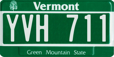 VT license plate YVH711