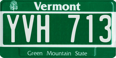 VT license plate YVH713