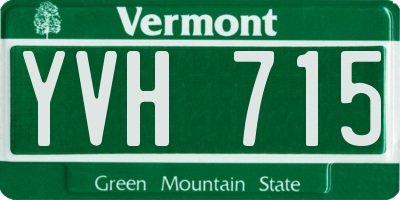 VT license plate YVH715