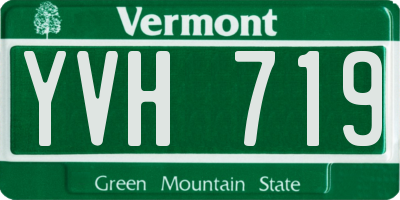 VT license plate YVH719