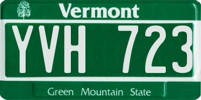 VT license plate YVH723