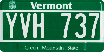 VT license plate YVH737