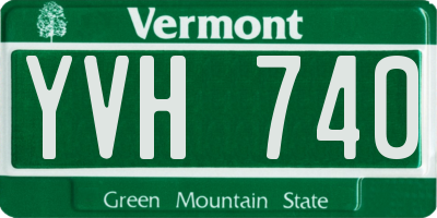 VT license plate YVH740