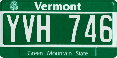 VT license plate YVH746