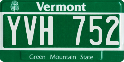 VT license plate YVH752