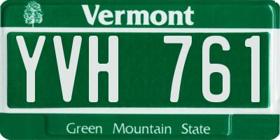 VT license plate YVH761