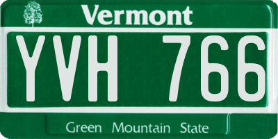 VT license plate YVH766