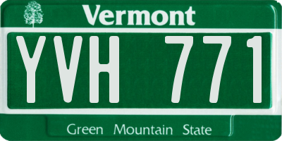 VT license plate YVH771