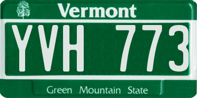VT license plate YVH773