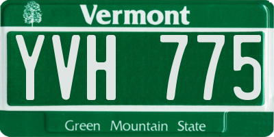 VT license plate YVH775