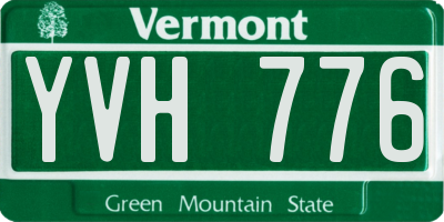 VT license plate YVH776