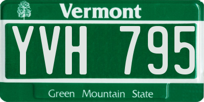 VT license plate YVH795