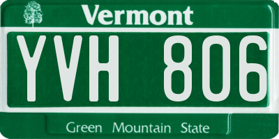 VT license plate YVH806