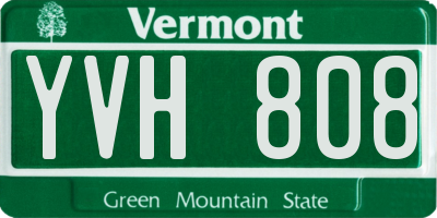 VT license plate YVH808