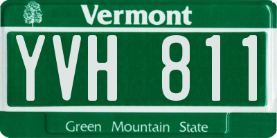 VT license plate YVH811