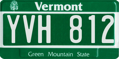 VT license plate YVH812