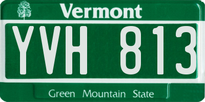 VT license plate YVH813