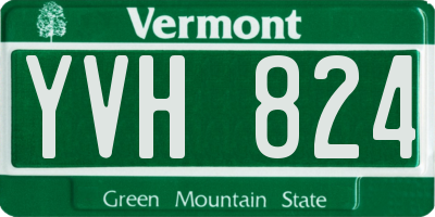VT license plate YVH824