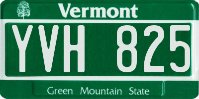 VT license plate YVH825