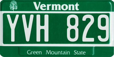VT license plate YVH829