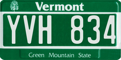 VT license plate YVH834