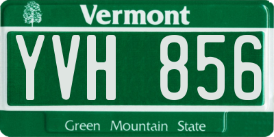 VT license plate YVH856