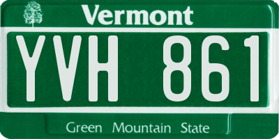VT license plate YVH861