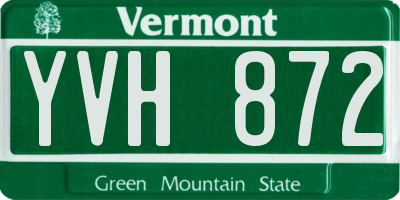 VT license plate YVH872