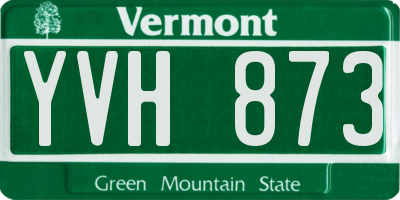 VT license plate YVH873