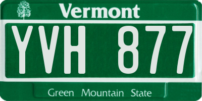 VT license plate YVH877