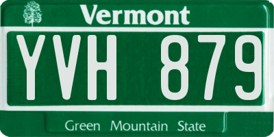 VT license plate YVH879