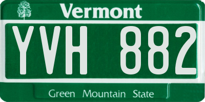VT license plate YVH882